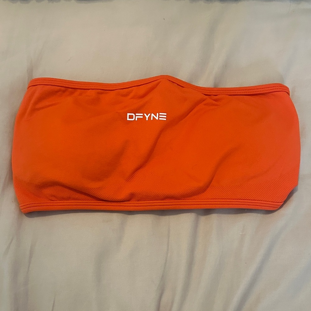 DFYNE Women's Orange Bandeau Top